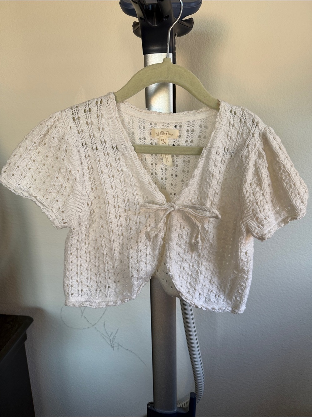 Matilda Jane Cream Openwork Knit Cardigan